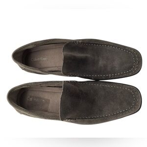 Calvin Klein Men's Charcoal Suede‎ Slip-Ons loafers size 10.5 M